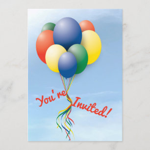 Invitation Anniversaire de l'offre de ballons volants