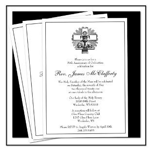 Invitation Anniversaire de l'ordre du prêtre catholique