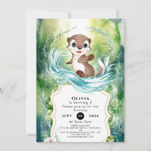 Invitation Anniversaire de l'Otter de calme personnalisé