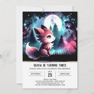 Invitation Anniversaire de Loup Enfants Magiques