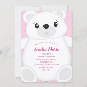Invitation Anniversaire de l'Ours rose