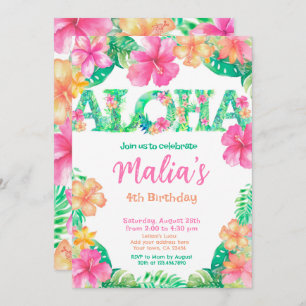 Invitation Anniversaire de Luau