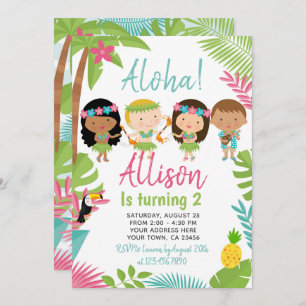 Invitation Anniversaire de Luau Hawaiian