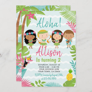 Invitation Anniversaire de Luau Hawaiian