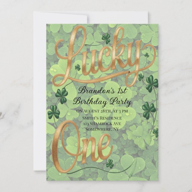 Invitation Anniversaire de Lucky One - 1 an (Devant)