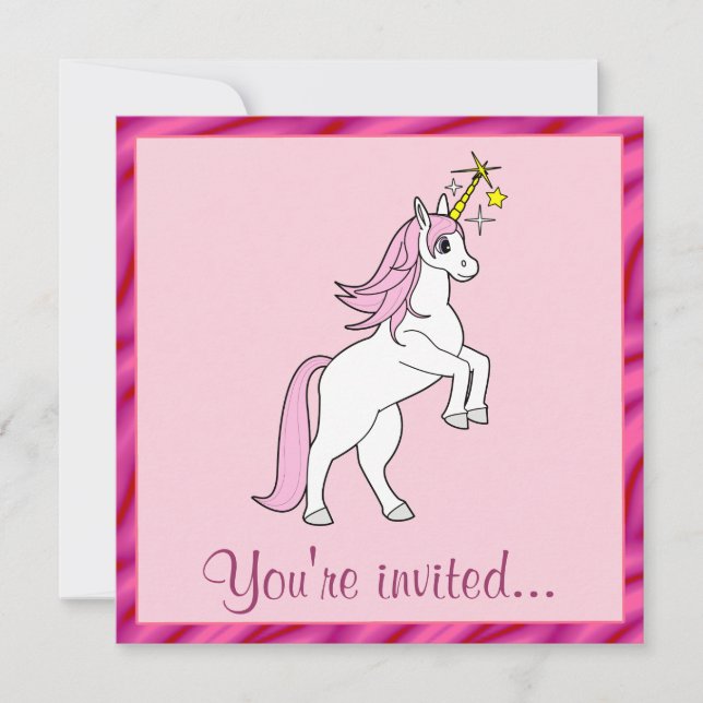 Invitation Anniversaire de l'Unicorne (Devant)