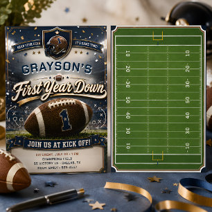 Invitation Anniversaire de luxe de football Première année Do