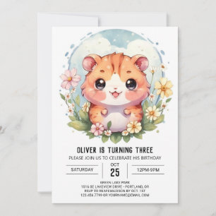 Invitation Anniversaire de Magic Cute Hamster