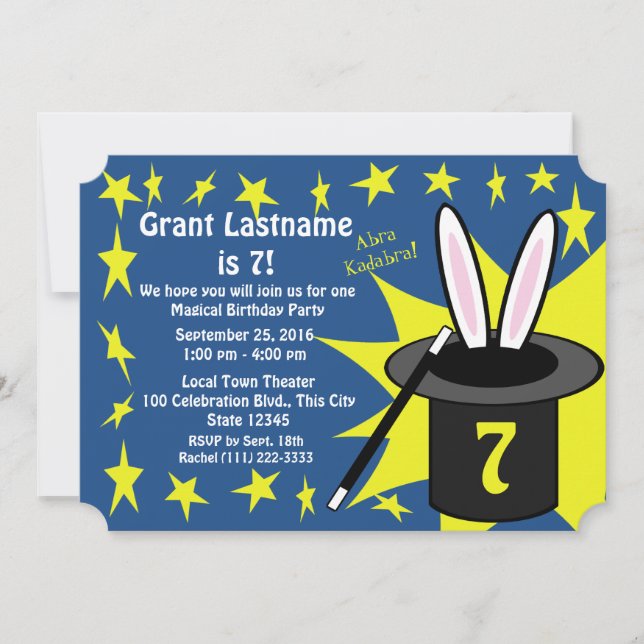 Invitation Anniversaire de Magic Me (Devant)