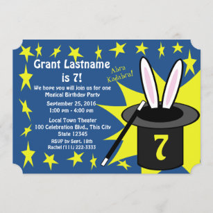 Invitations Faire Part Cartes Anniversaire Magicien Zazzle Invitations Faire Part Cartes Anniversaire Magicien Zazzle