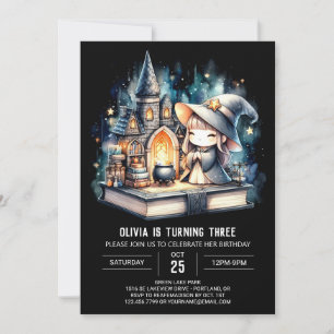 Invitation Anniversaire de magicien amusant bohème