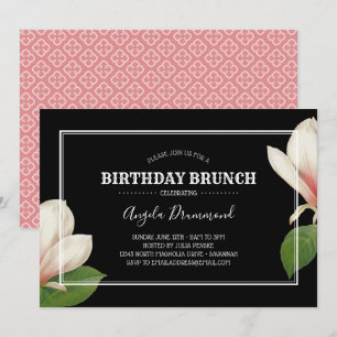 Invitation Anniversaire de Magnolia Sud Brunch Noir