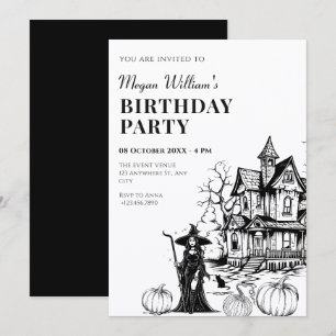 Invitation Anniversaire de maison hantée 