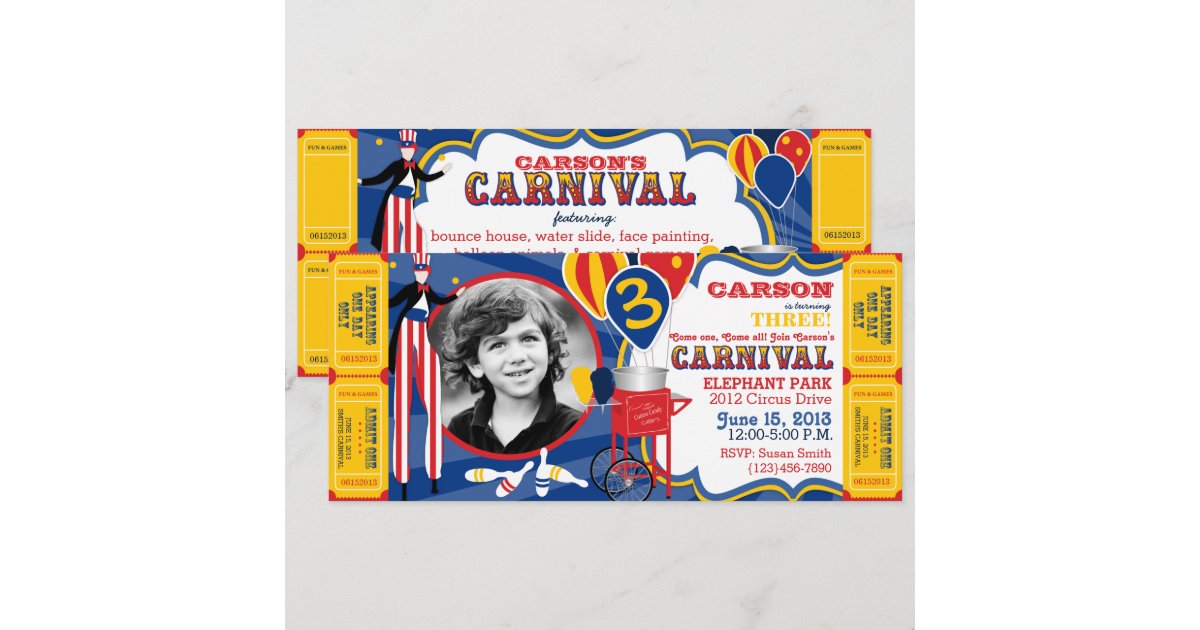 Invitation Anniversaire De Marcheur D Echasse De Cirque De Zazzle Fr