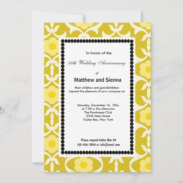 Invitation Anniversaire de mariage à la campagne française (Devant)