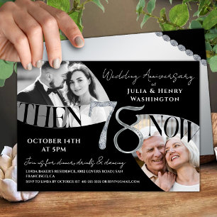 Invitation Anniversaire de mariage élévé moderne 78 ans