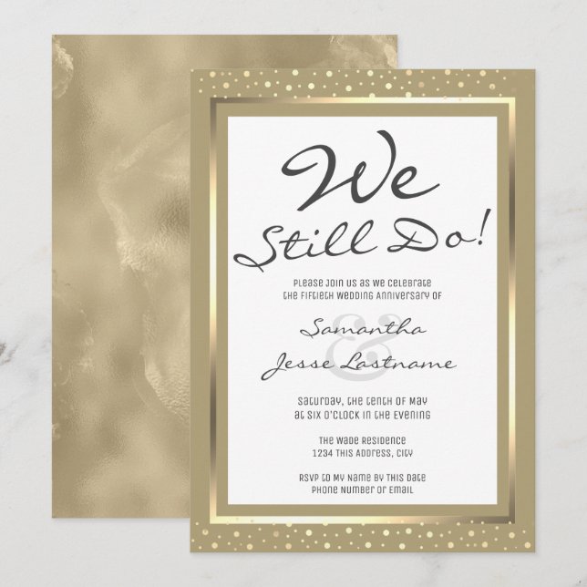 Invitation Anniversaire de Mariage On Est Toujours Ensemble É (Devant / Derrière)