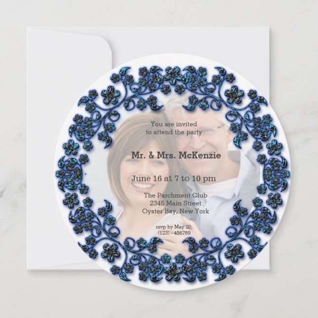 Invitation Anniversaire de mariage Saphir (Devant)