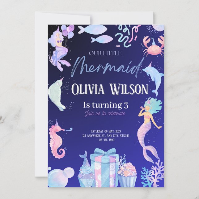 Invitation anniversaire de Marmaid (Devant)