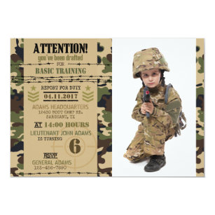 Invitations Faire Part Cartes Anniversaire Militaire Zazzle Fr