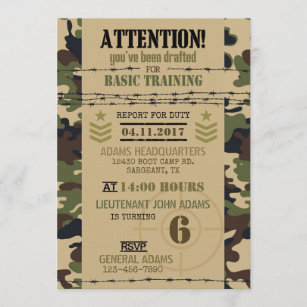 Invitations Faire Part Militaire Zazzle Fr