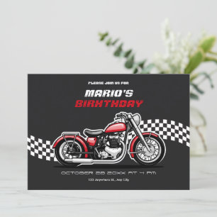 Invitation Anniversaire de moto classique