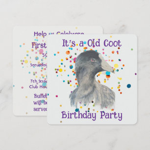 Invitation Anniversaire de naissance Oiseau fouilleur drôle n