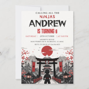 Invitation Anniversaire de Ninja personnel