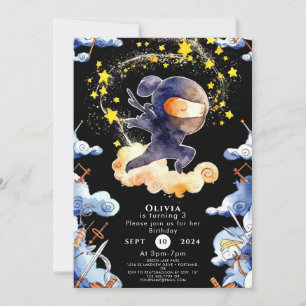 Invitation Anniversaire de Ninja sur mesure