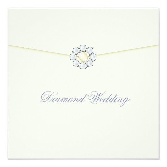 Invitation Anniversaire De Noces De Diamant Avec La Broche De Zazzle Fr