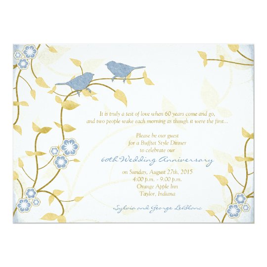 Invitation Anniversaire De Noces De Diamant Bleu D Or Zazzle Fr Invitation Anniversaire De Noces De Diamant Bleu D Or Zazzle Fr