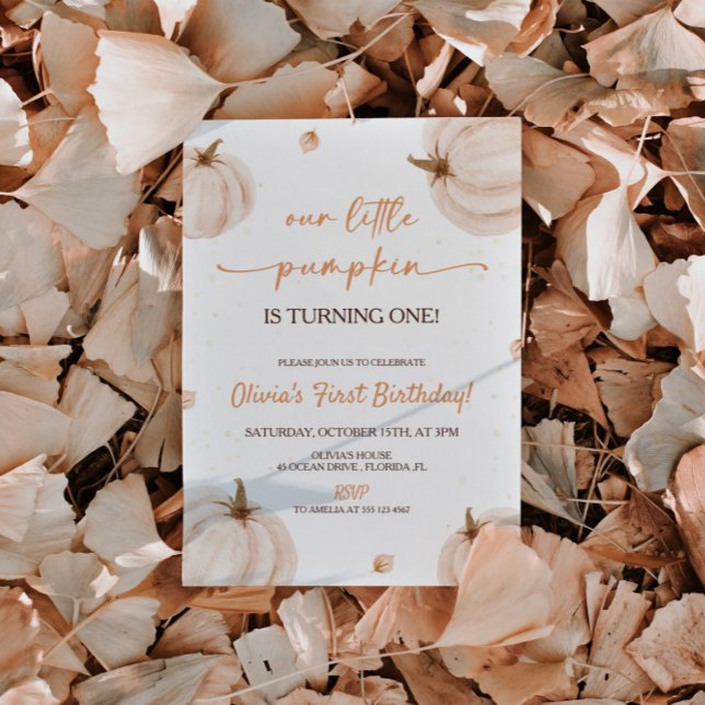 Invitation Anniversaire de notre petit Citrouille (Créateur téléchargé)