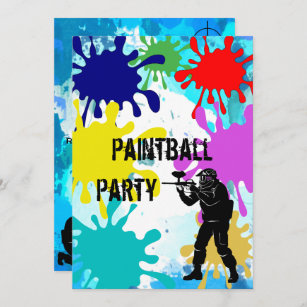 Invitations Faire Part Paintball Zazzle Fr