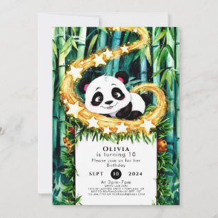 Invitation Anniversaire de Panda pour enfants très simple