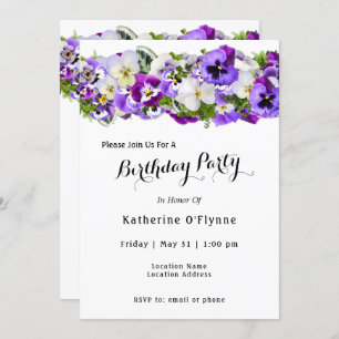 Invitation Anniversaire de Pansy