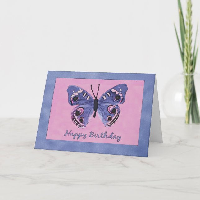 Invitation Anniversaire de papillon (Devant)