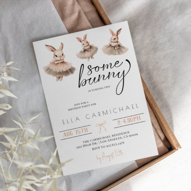 Invitation Anniversaire de Pâques de lapin (Créateur téléchargé)