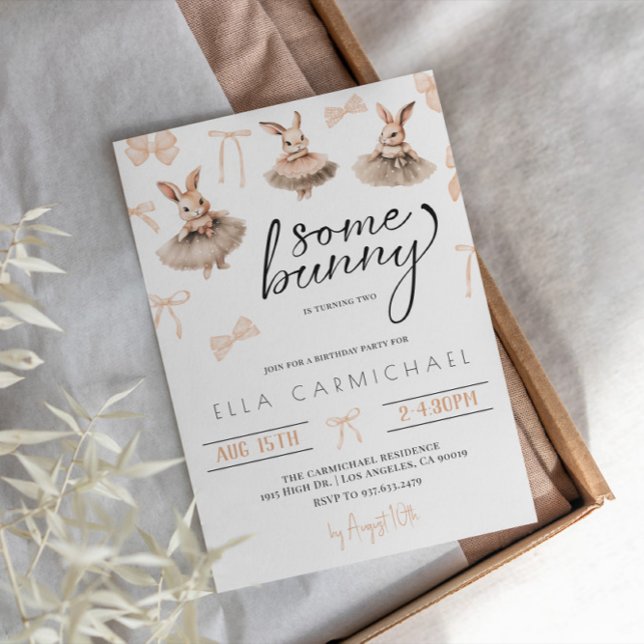 Invitation Anniversaire de Pâques de lapin (Créateur téléchargé)