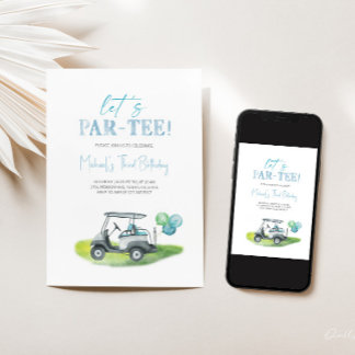 Invitation Anniversaire de Par-tee Mini Golf Boy