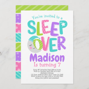 Invitation Anniversaire de partie de pyjama