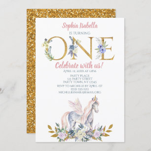 Invitation Anniversaire de parties scintillantes d'or de