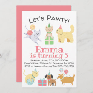 Invitation Anniversaire de Pawty