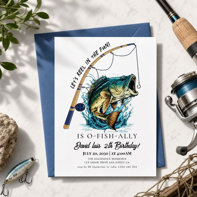 Invitation Anniversaire de pêche (Créateur téléchargé)