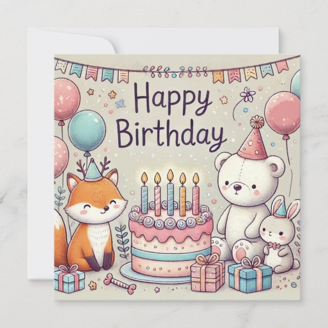Invitation Anniversaire de Pet Pals (Devant)