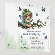 Anniversaire de petite fée adorable