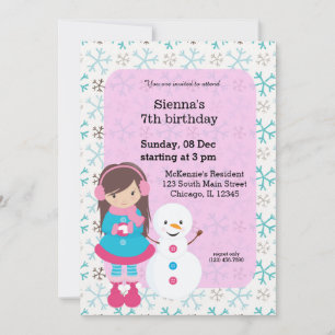 Invitation Anniversaire de plaisir hivernal