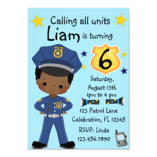 Invitations Faire Part Cartes Anniversaire Policiers Zazzle Fr