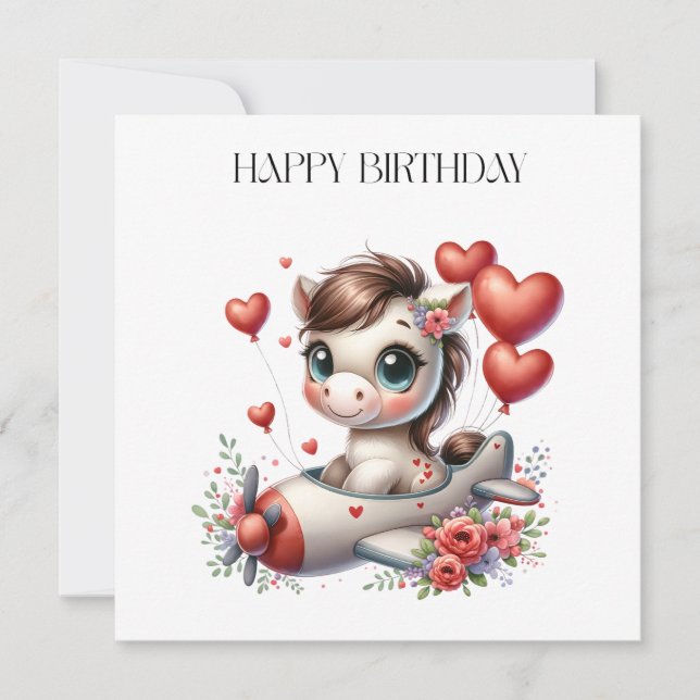 Invitation Anniversaire de Pony Pilot (Devant)