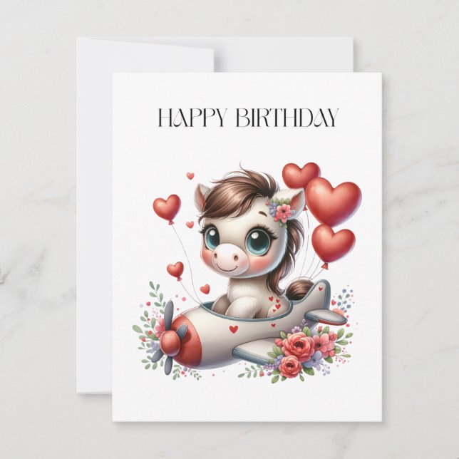 Invitation Anniversaire de Pony Pilot (Devant)