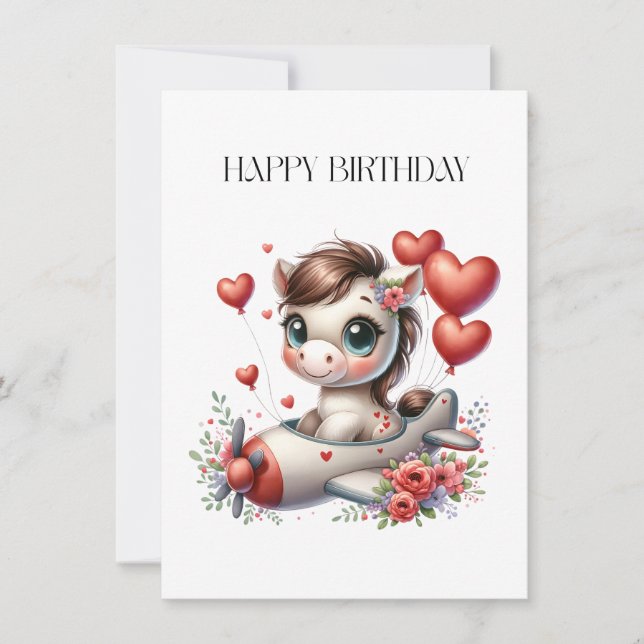 Invitation Anniversaire de Pony Pilot (Devant)